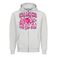 Dove Grey cheer for the cure american football Zipper Hoodie - RanaPortraitStore