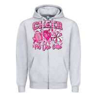 Heather Grey cheer for the cure american football Zipper Hoodie - RanaPortraitStore