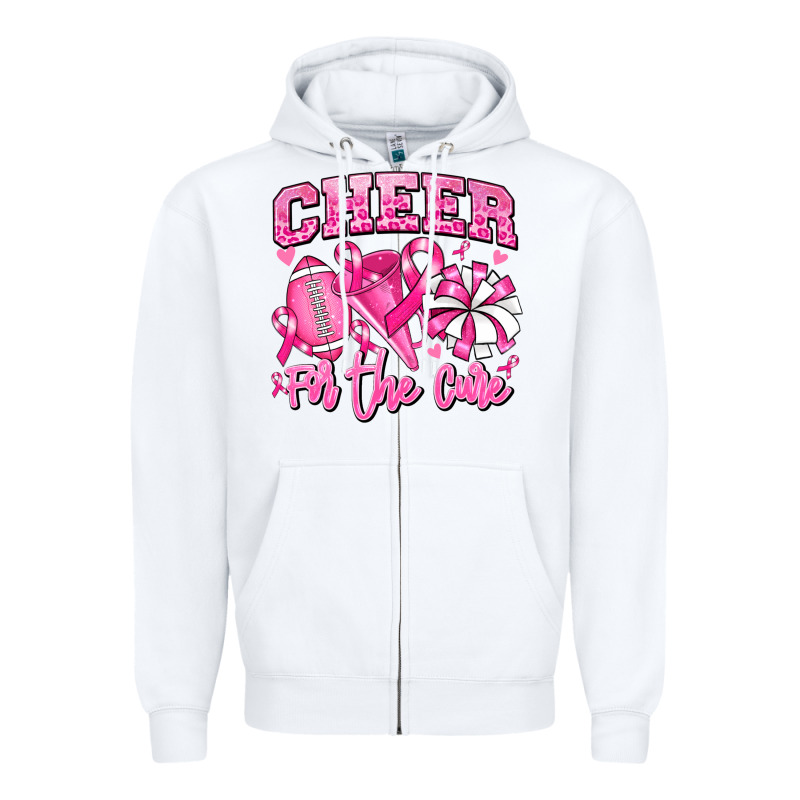 Cheer For The Cure American Football Zipper Hoodie by RanaPortraitStore | Teevron