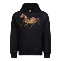 Black Missouri Fox Trotter horse Urban Hoodie - LillyAllenDesigns