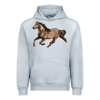Heather Grey Missouri Fox Trotter horse Urban Hoodie - LillyAllenDesigns