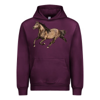 Mauve Wine Missouri Fox Trotter horse Urban Hoodie - LillyAllenDesigns
