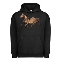 Pigment Black Missouri Fox Trotter horse Urban Hoodie - LillyAllenDesigns