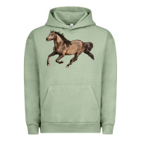 Pigment Oil Green Missouri Fox Trotter horse Urban Hoodie - LillyAllenDesigns