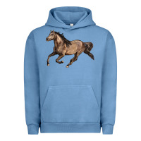Pigment Pebble Blue Missouri Fox Trotter horse Urban Hoodie - LillyAllenDesigns