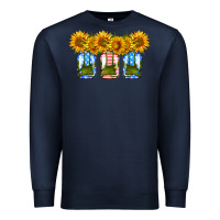 Navy american sunflower mason jar Premium Sweatshirt - HRA Design Shop