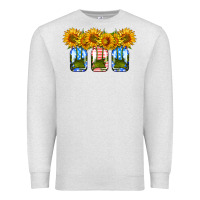Oatmeal Heather american sunflower mason jar Premium Sweatshirt - HRA Design Shop