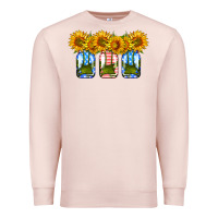 Pale Pink american sunflower mason jar Premium Sweatshirt - HRA Design Shop
