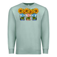 Seafoam american sunflower mason jar Premium Sweatshirt - HRA Design Shop