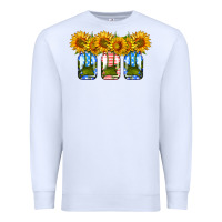 White american sunflower mason jar Premium Sweatshirt - HRA Design Shop