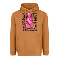 Meerkat Breast Cancer Ribbon Hope Love Faith Heavyweight Hoodie - texasbilliewilder