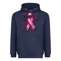 Navy Breast Cancer Ribbon Hope Love Faith Heavyweight Hoodie - texasbilliewilder