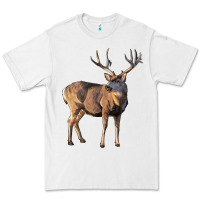 White Mule Buck Deer Premium Tee - LillyAllenDesigns