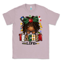 Lilac teacher life afro locs messy bun Classic Tee - texasbilliewilder