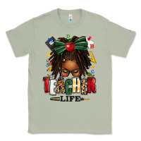 Matcha teacher life afro locs messy bun Classic Tee - texasbilliewilder