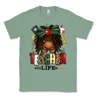 Sage teacher life afro locs messy bun Classic Tee - texasbilliewilder