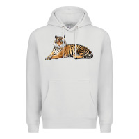 Dove Grey Tiger Premium Hoodie - LillyAllenDesigns