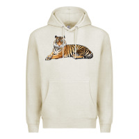 Oatmeal Heather Tiger Premium Hoodie - LillyAllenDesigns