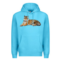 Ocean Blue Tiger Premium Hoodie - LillyAllenDesigns