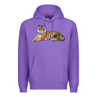 Purple Tiger Premium Hoodie - LillyAllenDesigns