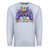 Heather Grey level days unclocked Premium Sweatshirt - RacoonDesign
