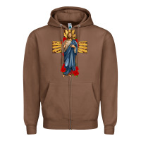 Chestnut jesus christ cross Zipper Hoodie - texasbilliewilder