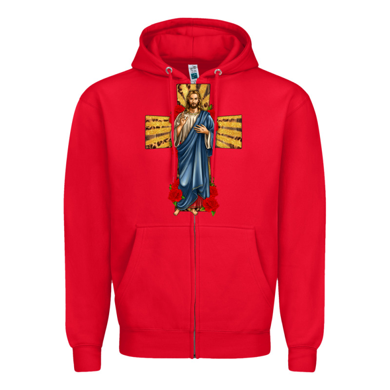 Jesus Christ Cross Zipper Hoodie by texasbilliewilder | Teevron