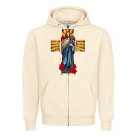 Sandshell jesus christ cross Zipper Hoodie - texasbilliewilder