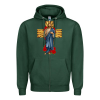 Sports Green jesus christ cross Zipper Hoodie - texasbilliewilder