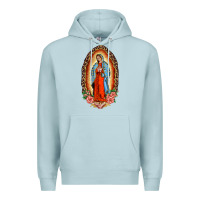 Blue Mist our lady of guadalupe leopard and roses Premium Hoodie - BarkalooDesign
