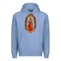 Colony Blue our lady of guadalupe leopard and roses Premium Hoodie - BarkalooDesign