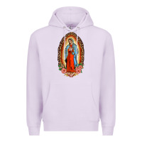Lilac our lady of guadalupe leopard and roses Premium Hoodie - BarkalooDesign