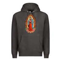 Smoke our lady of guadalupe leopard and roses Premium Hoodie - BarkalooDesign