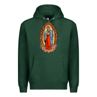 Sports Green our lady of guadalupe leopard and roses Premium Hoodie - BarkalooDesign
