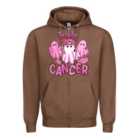 Chestnut tackle cancer halloween ghosts american football Zipper Hoodie - RanaPortraitStore
