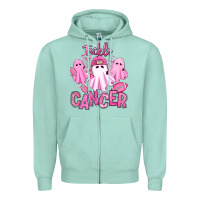 Seafoam tackle cancer halloween ghosts american football Zipper Hoodie - RanaPortraitStore