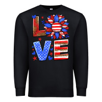 Black love america sunflower Premium Sweatshirt - HRA Design Shop