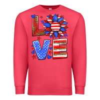 Cardinal love america sunflower Premium Sweatshirt - HRA Design Shop