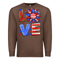 Chestnut love america sunflower Premium Sweatshirt - HRA Design Shop