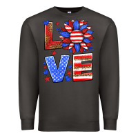 Smoke love america sunflower Premium Sweatshirt - HRA Design Shop