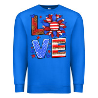 True Royal love america sunflower Premium Sweatshirt - HRA Design Shop
