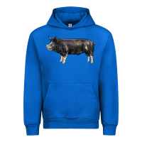 Cobalt berkshire pig Urban Hoodie - LillyAllenDesigns