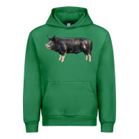 Emerald berkshire pig Urban Hoodie - LillyAllenDesigns