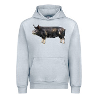 Heather Grey berkshire pig Urban Hoodie - LillyAllenDesigns