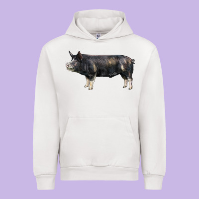 Berkshire Pig Urban Hoodie Designed By Lillyallendesigns
