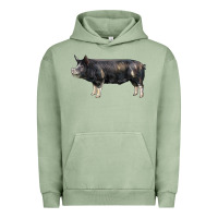 Pigment Oil Green berkshire pig Urban Hoodie - LillyAllenDesigns