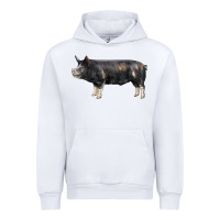 White berkshire pig Urban Hoodie - LillyAllenDesigns