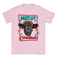 Bubblegum Pink Merry Christmas Calf Classic Tee - RanaPortraitStore