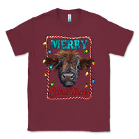 Burgundy Merry Christmas Calf Classic Tee - RanaPortraitStore