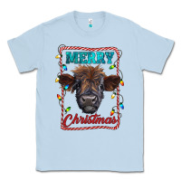 Dusty Blue Merry Christmas Calf Classic Tee - RanaPortraitStore